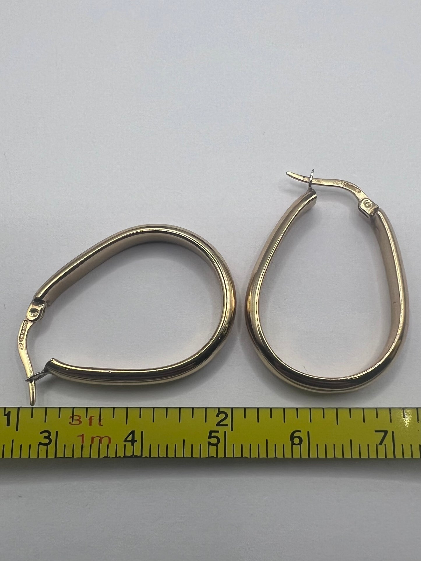 Vintage 9ct Yellow Gold Hoop Earrings • 2.71 Grams