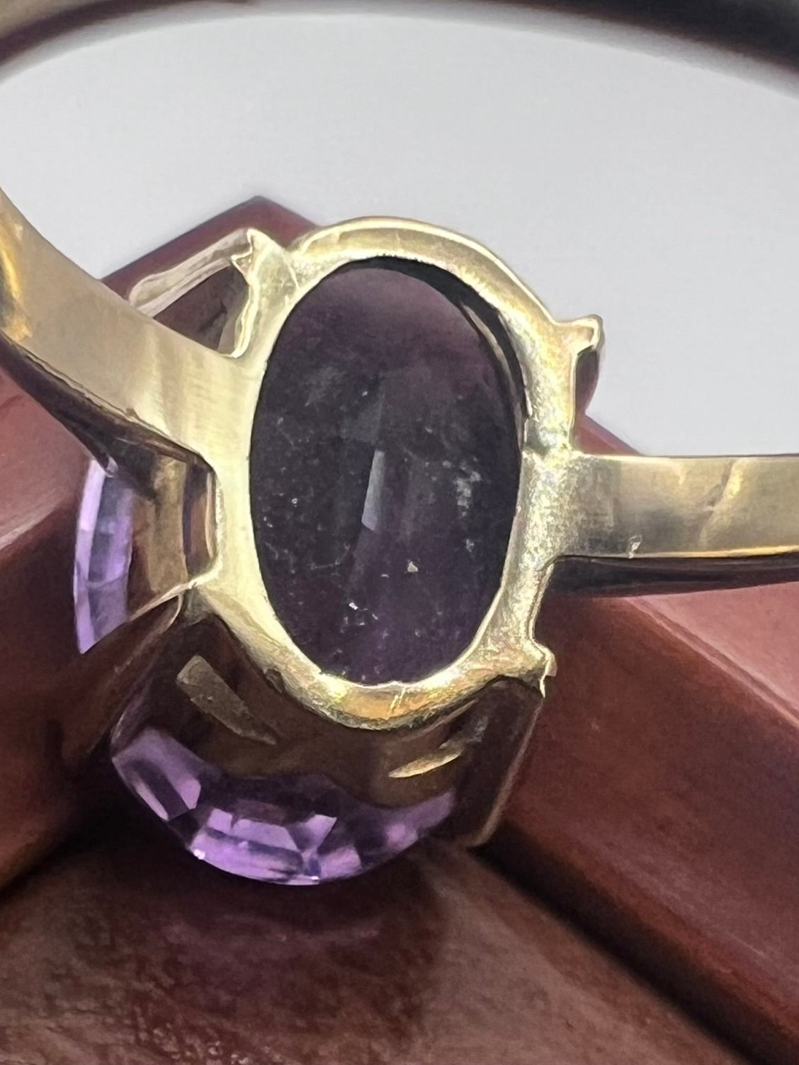 Vintage 18ct French Amethyst Ring - O