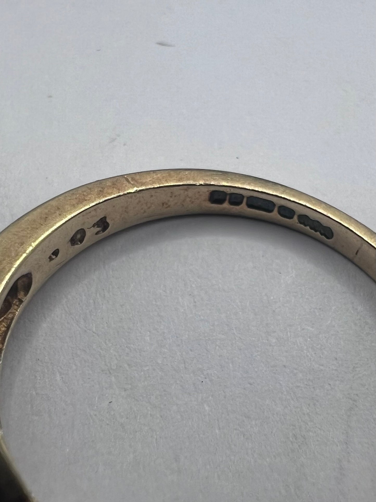Vintage 9ct Yellow Gold Diamond Set Ring - M