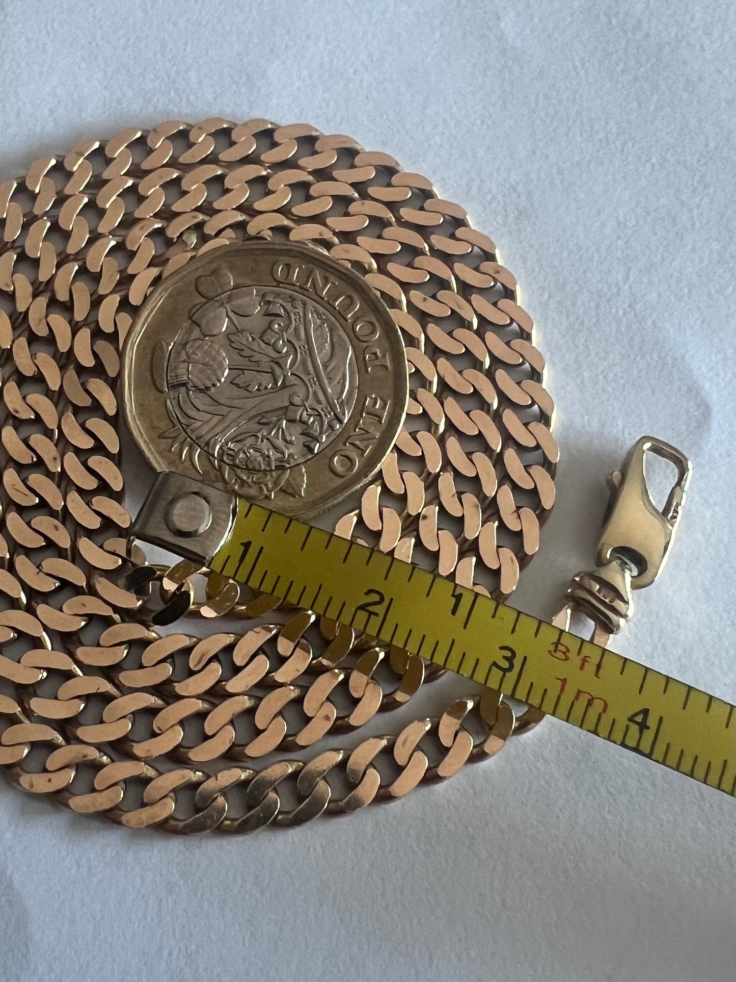 Vintage 9ct Rose Gold Curb Chain • 19.41 Grams