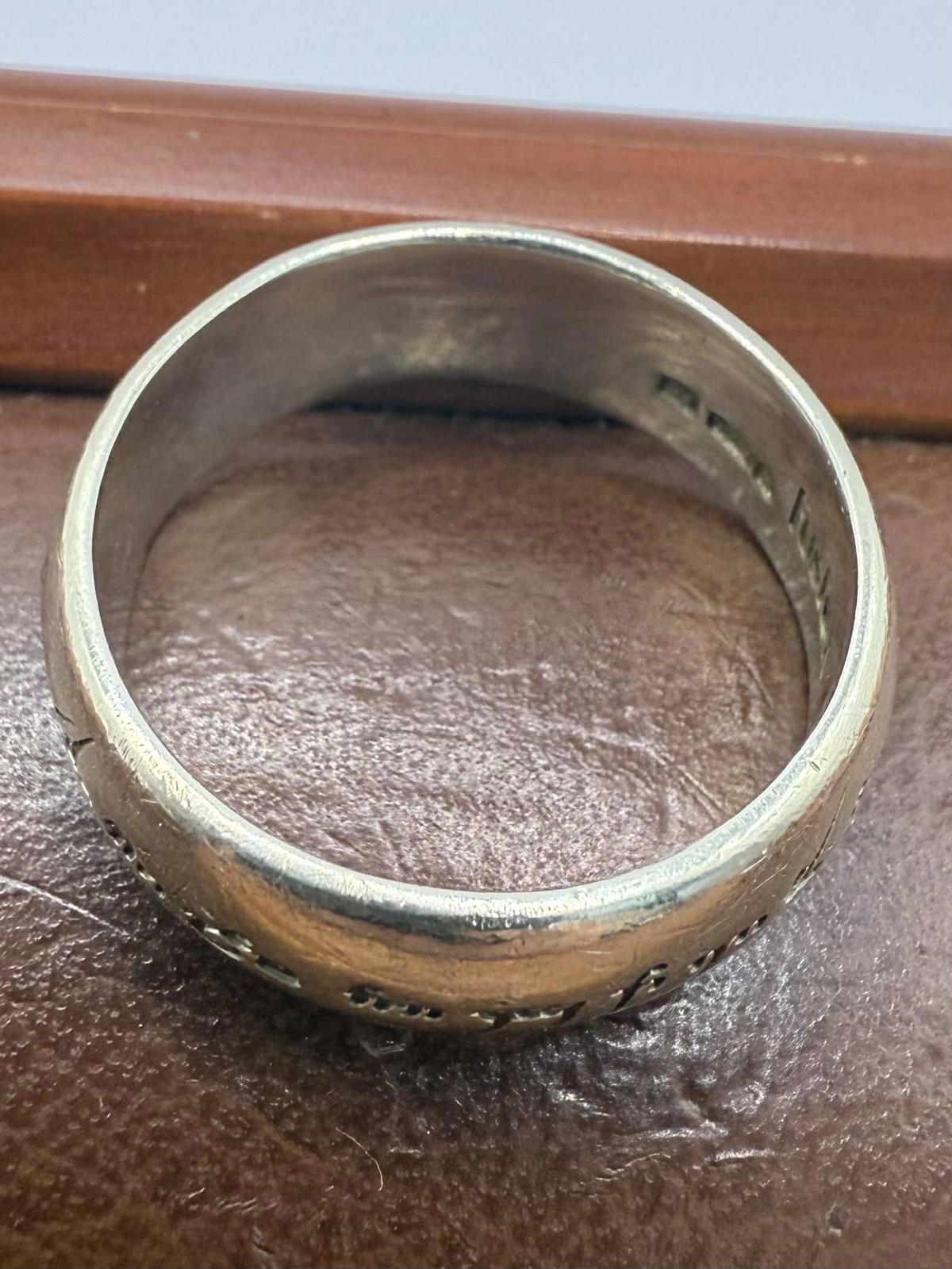 Quality 9ct White Gold Lord Of The Rings Wedding Band • 8.27 Grams • Size - S½