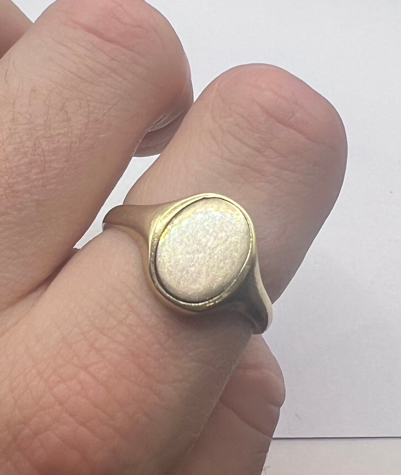 Vintage 9ct Yellow Gold Masonic Spinner Signet Ring - T