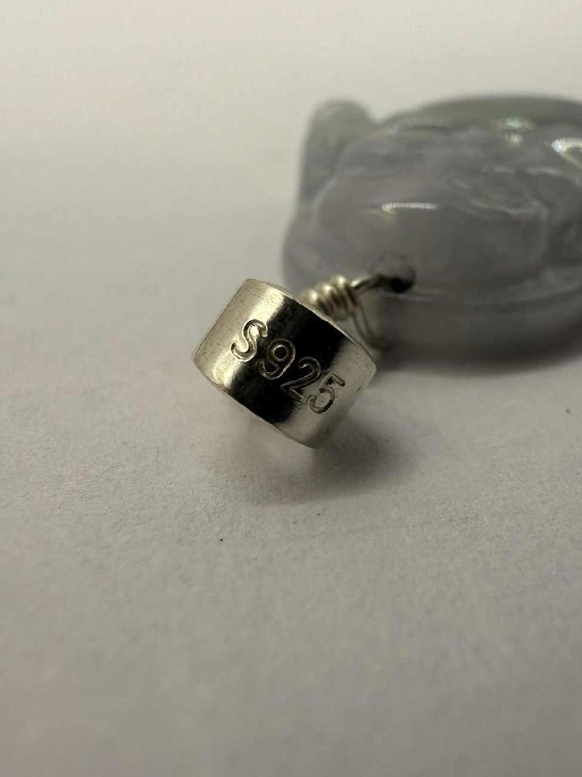 Quality 925 Bail Jade Buddha Pendant • 4.12 Grams