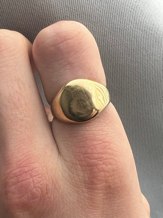 Antique 18ct Yellow Gold Classic 1919 Signet Ring - S