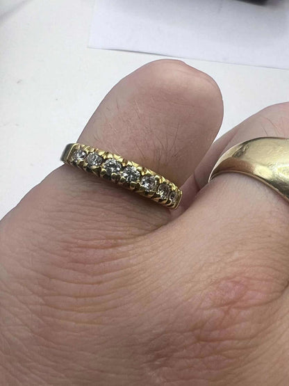 Quality 18ct Yellow Gold 0.42ct Diamond Set Ring • 3.71 Grams • Size - P