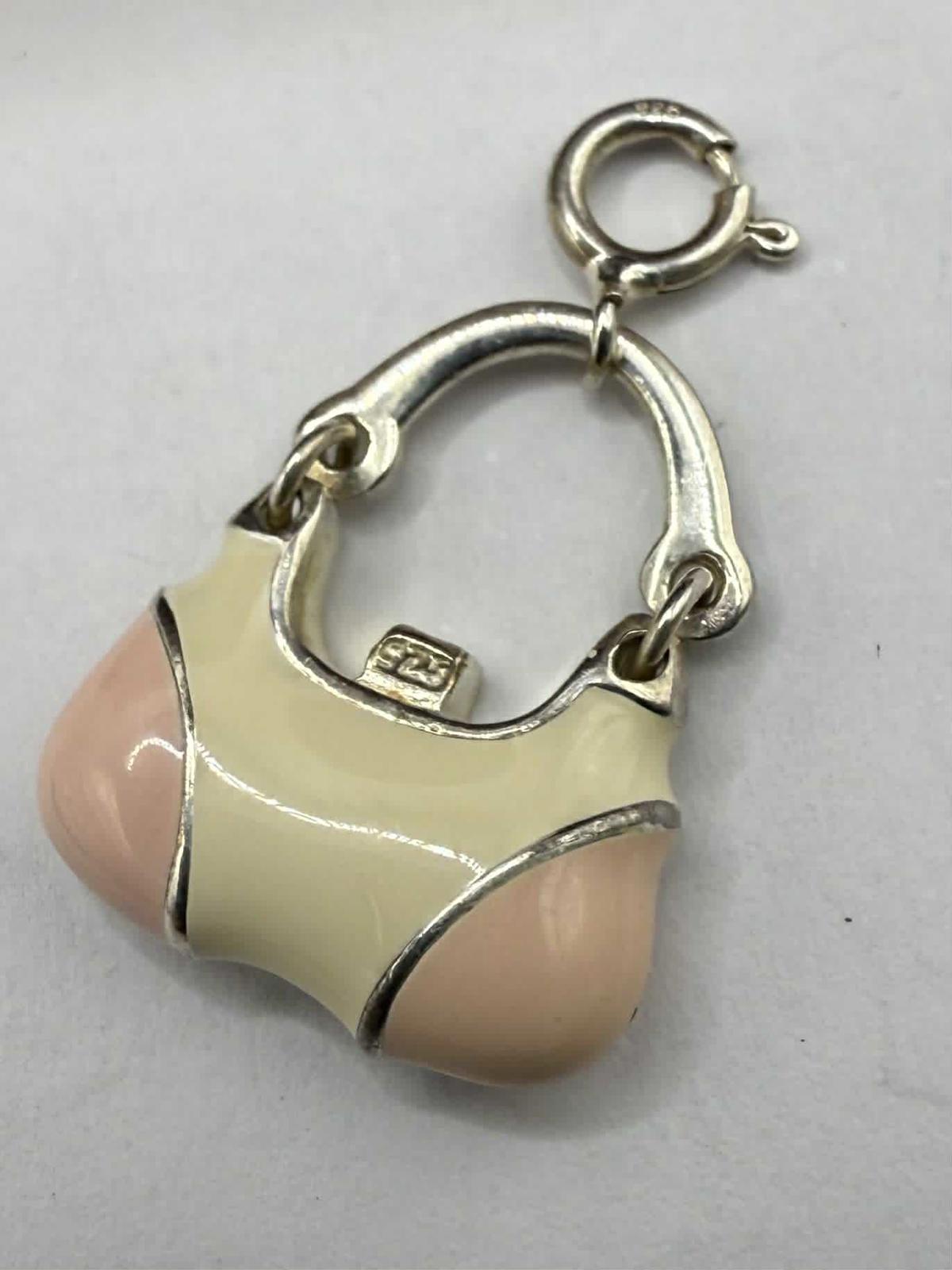 Quality 925 Sterling Silver Hand Bag Charm • 5.73 Grams