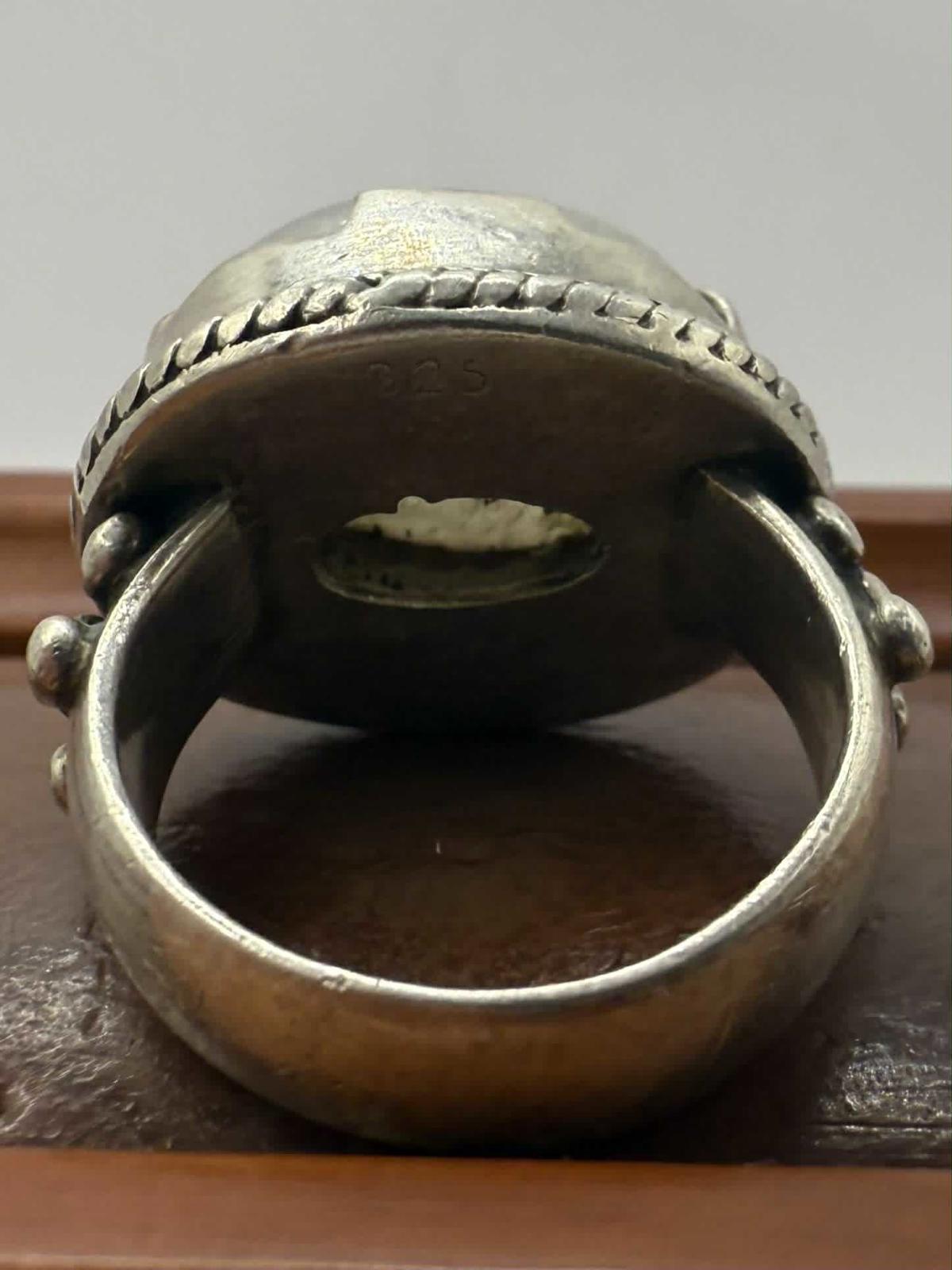 Quality 925 Sterling Silver Moonstone Set Ring • Size - I • 14.11 Grams