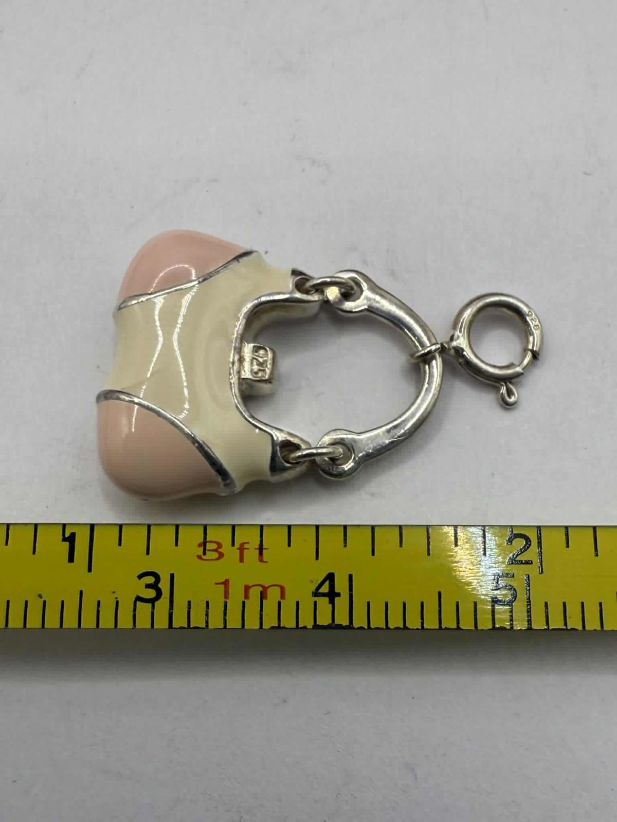 Quality 925 Sterling Silver Hand Bag Charm • 5.73 Grams