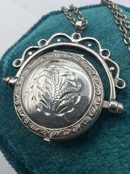Vintage 925 Sterling Silver Locket & Chain Set - 20 Inch - 6.25 Grams