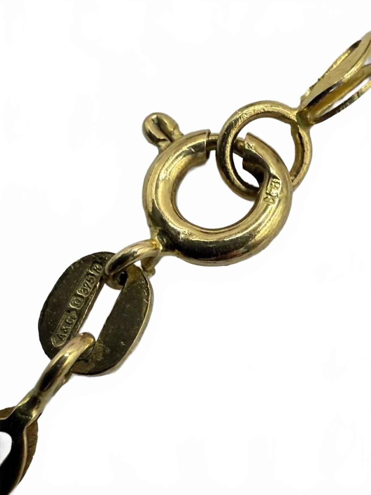 Unique 9ct Yellow Gold Italian Necklace  - 16 Inch - 7.46 Grams