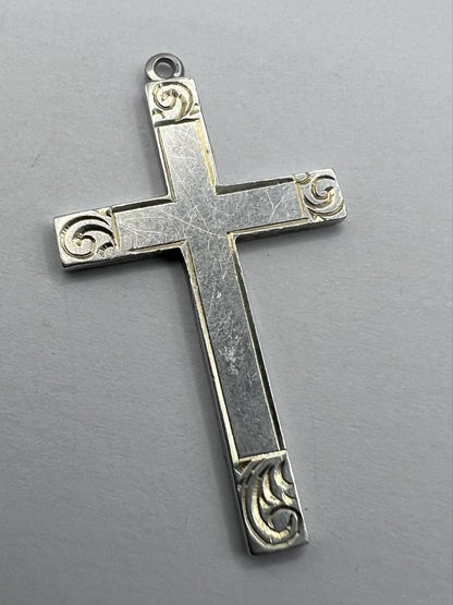 Vintage 925 Sterling Silver Cross Charm - 2.70 Grams