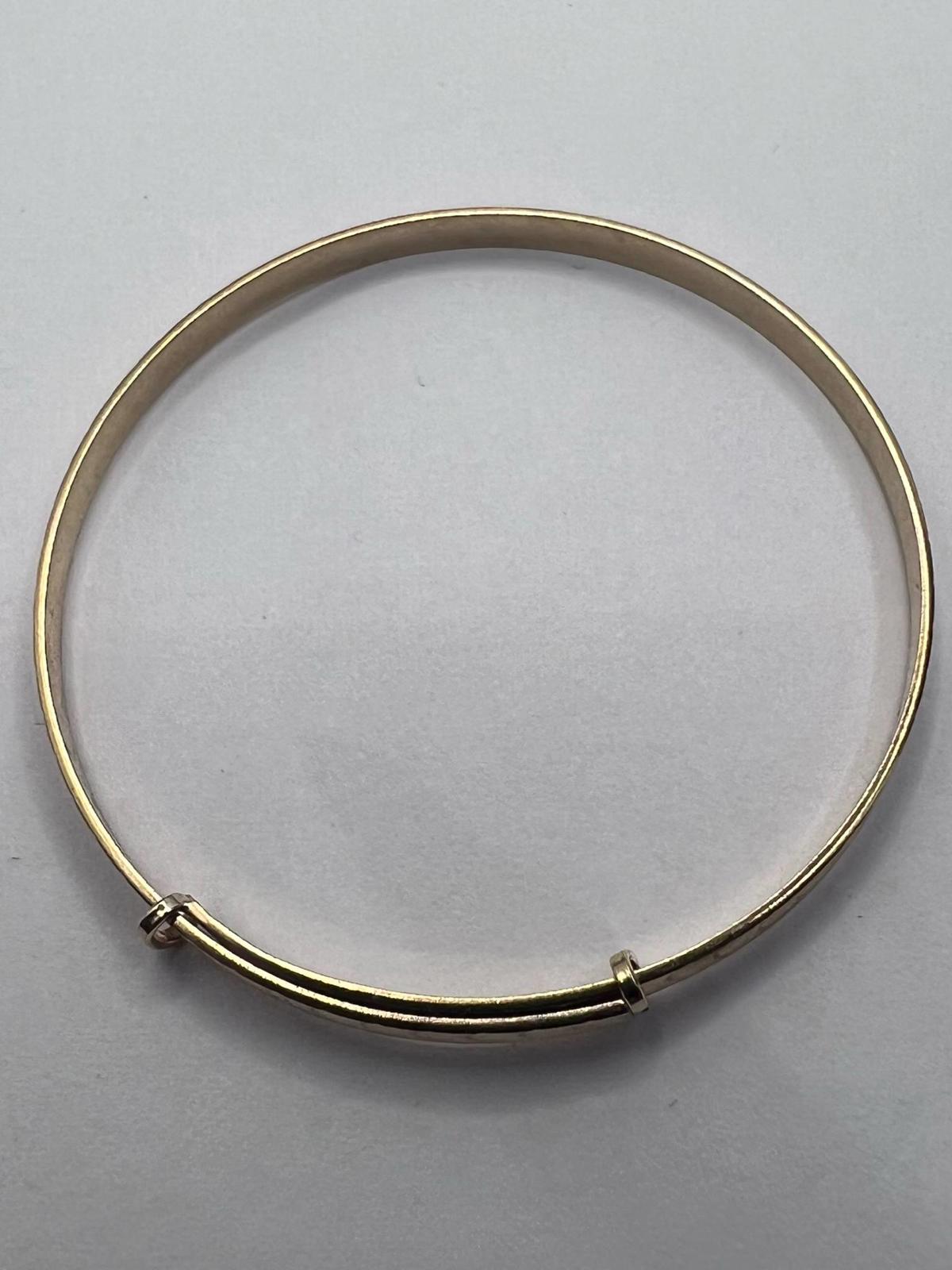 Vintage 9ct Yellow Gold Patterned Bangle • 2.10 Grams
