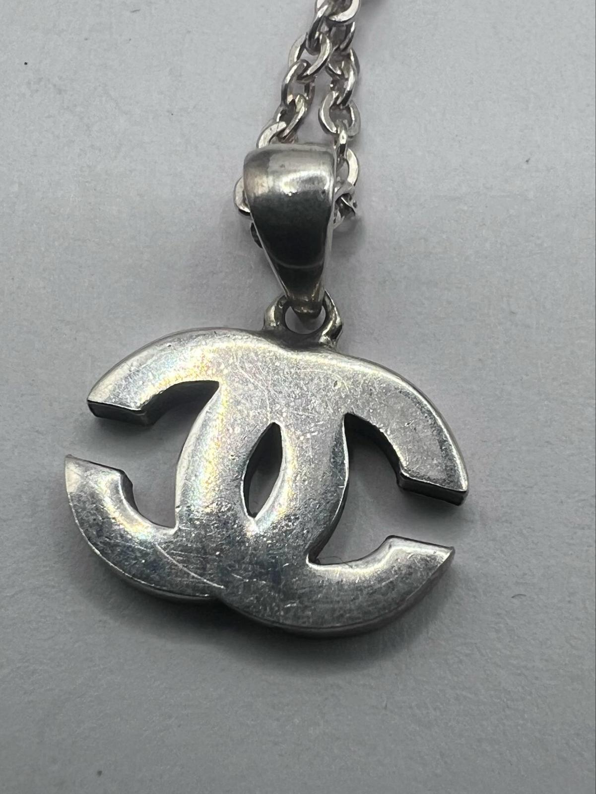 Quality 925 Sterling Silver CC Pendant & Chain Set - 5.22 Grams
