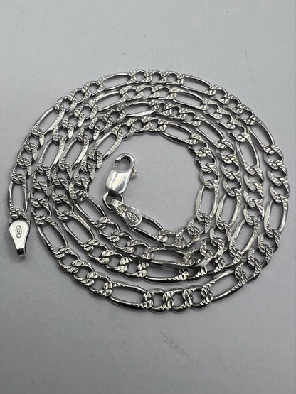 Quality 925 Sterling Silver Figaro Chain - 8.43 Grams - 18 Inch