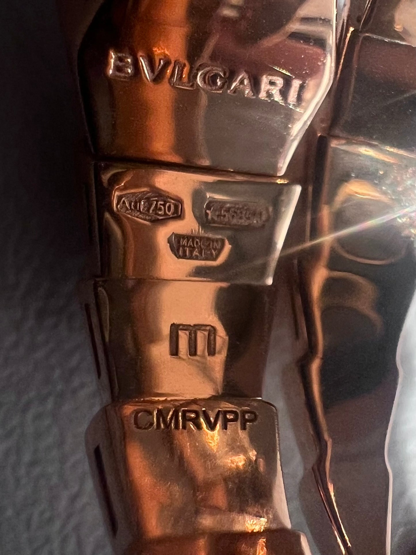 Bvlgari 18k Rose Gold Diamond Set Serpenti Viper Ring - M/6