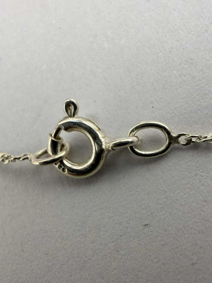Quality 925 Sterling Silver Onyx Set Pendant & Chain Set • 5.20 Grams