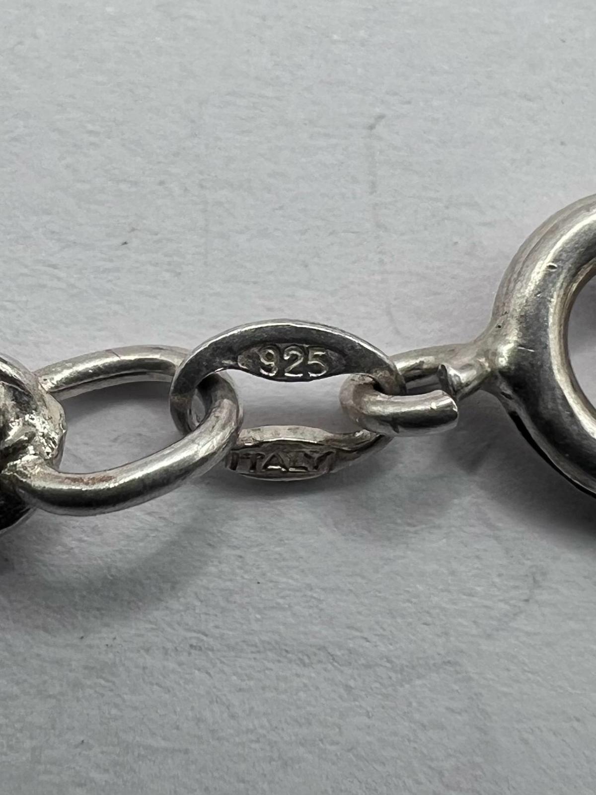 Italian 925 Sterling Silver Rope Bracelet - 6.24 Grams - 7"
