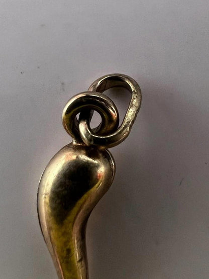 Vintage 9ct Yellow Gold Horn Charm - 0.39 Grams
