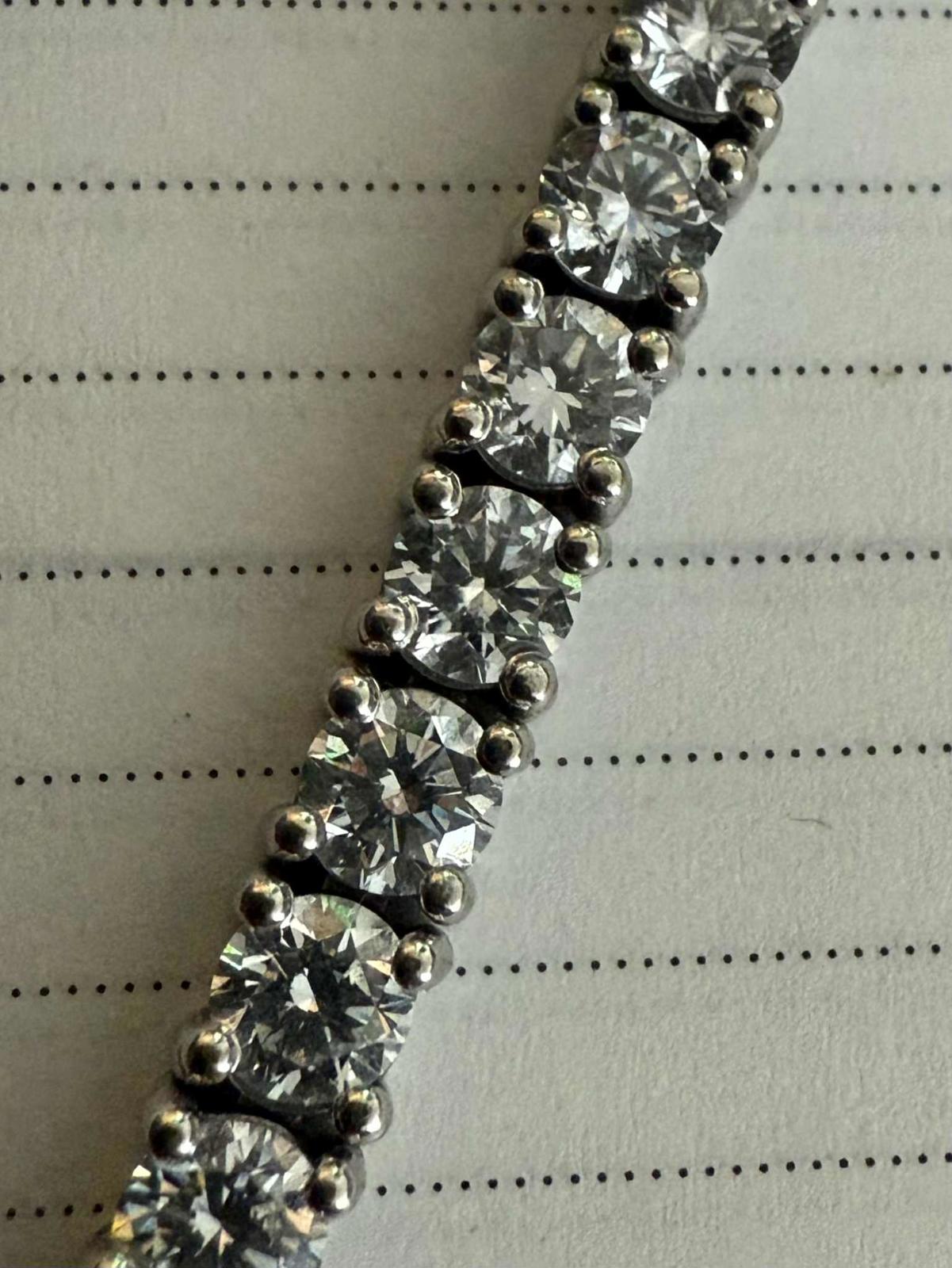 Elegant 14k White Gold 9.25ct Diamond Tennis Bracelet - 15.10 Grams - 7"