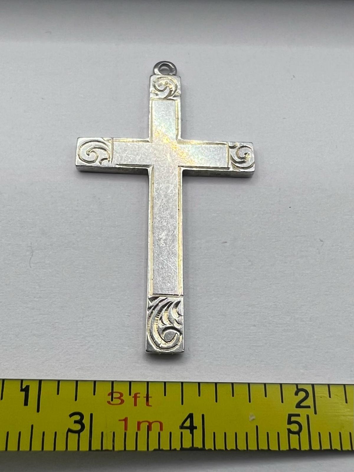 Vintage 925 Sterling Silver Cross Charm - 2.70 Grams