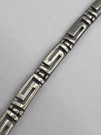 Quality 925 Sterling Silver Greek Style Chain - 17.35 Grams