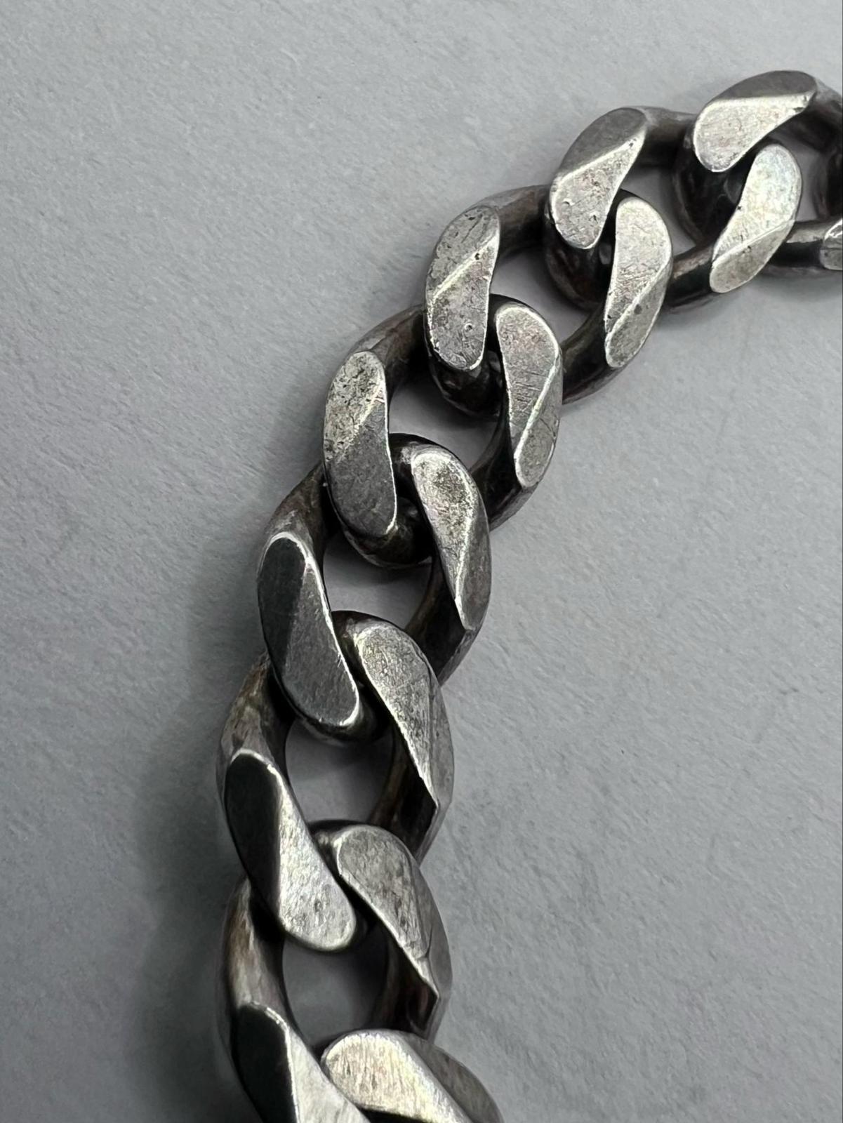 Vintage 925 Sterling Silver Curb Identity Bracelet - 15.91 Grams - 8"