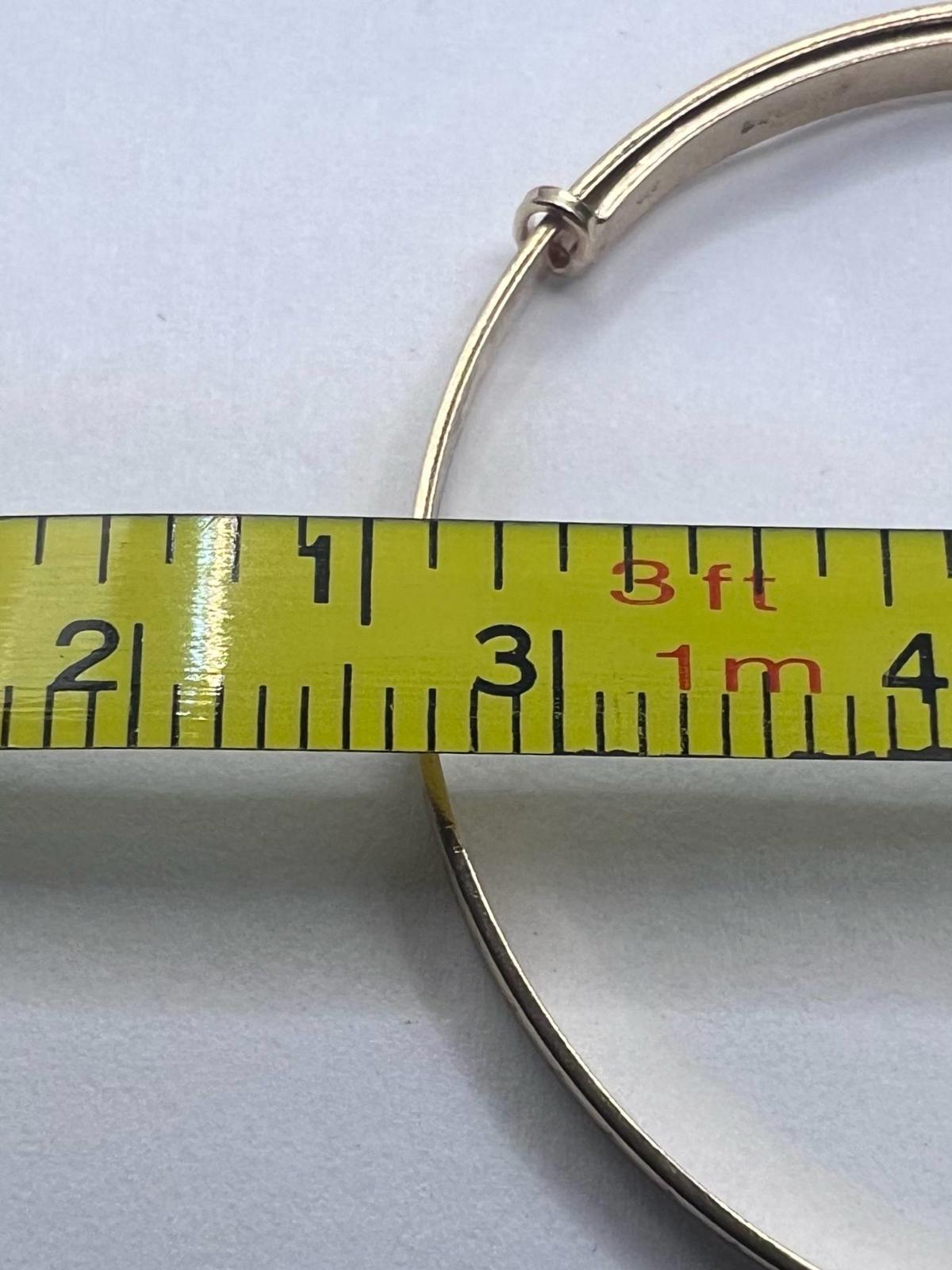 Vintage 9ct Yellow Gold Patterned Bangle • 2.10 Grams