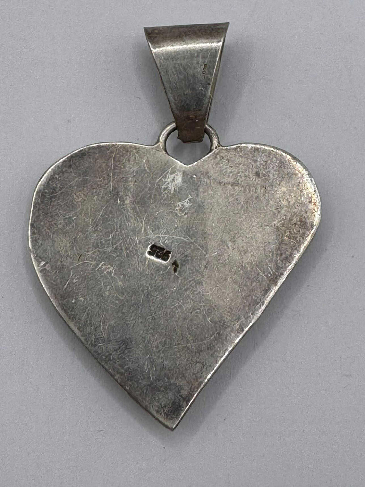 Quality 925 Sterling Silver Multi Gem Set Heart Pendant • 34.63 Grams