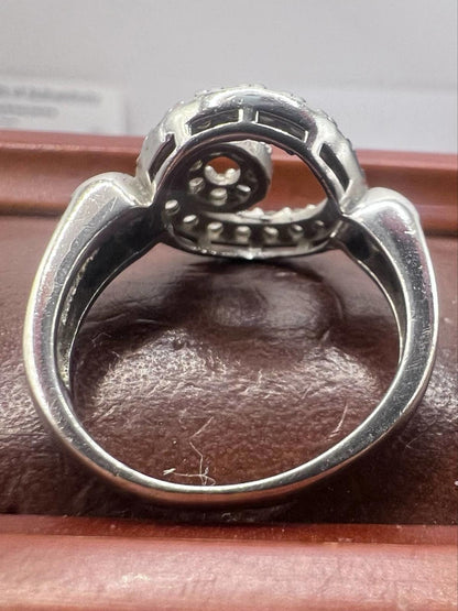 Quality 925 Sterling Silver Stone Set Ring • Size - Q • 4.38 Grams