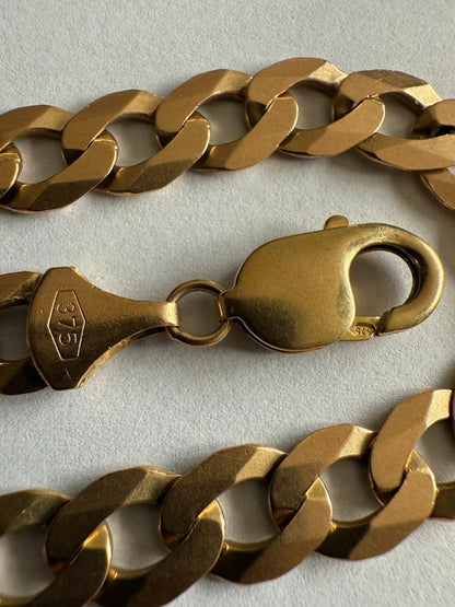 Quality 9ct Yellow Gold Curb Chain - 23 Inch - 44.51 Grams