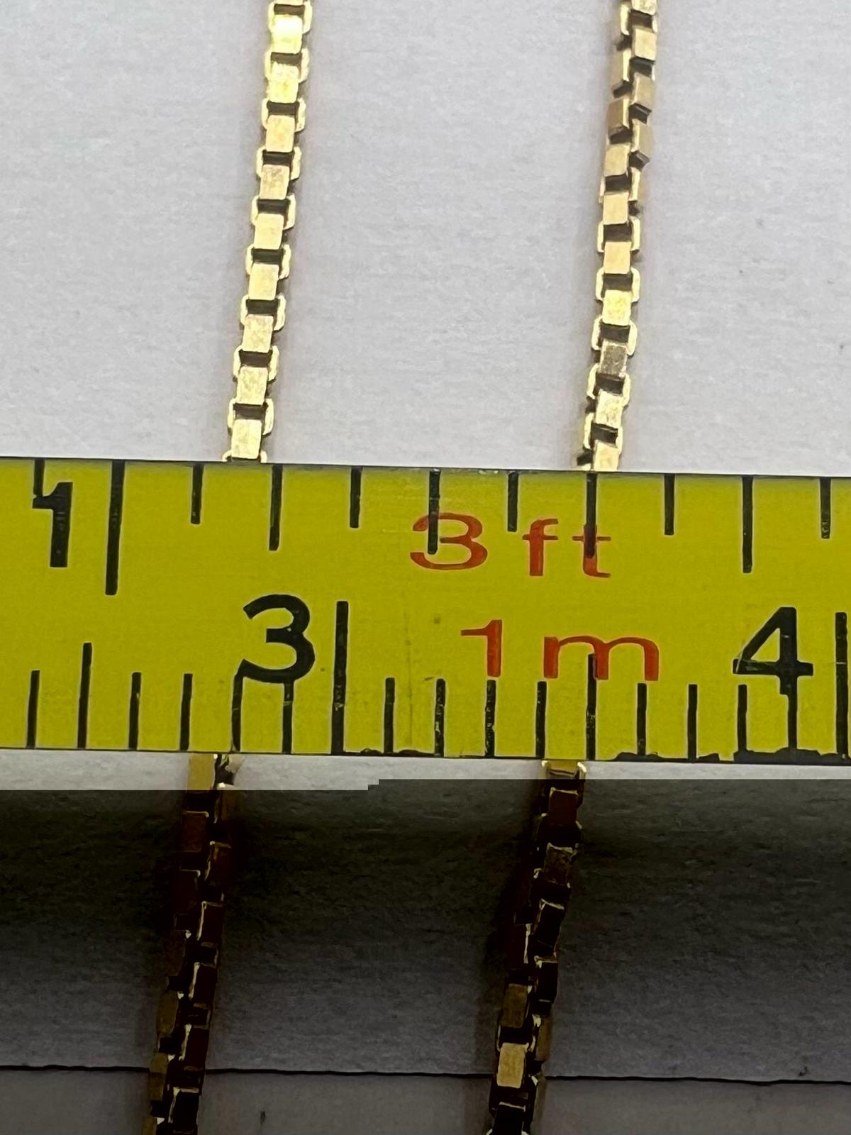Dainty 9ct Yellow Gold Box Link Chain - 14 Inch - 2.77 Grams