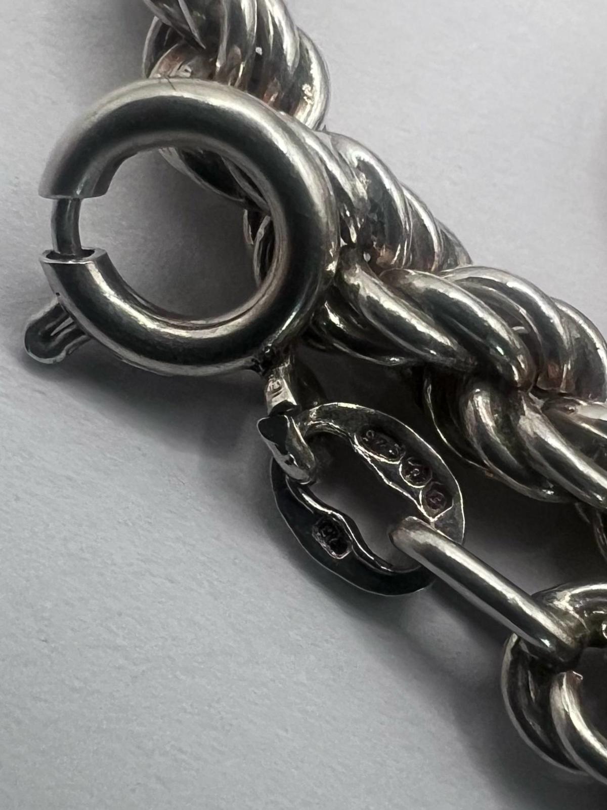 Quality 925 Sterling Silver Rope Necklace - 20.00 Grams - 17"