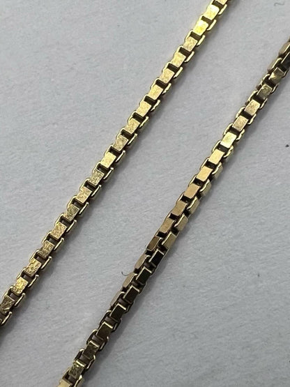 Dainty 9ct Yellow Gold Box Link Chain - 14 Inch - 2.77 Grams