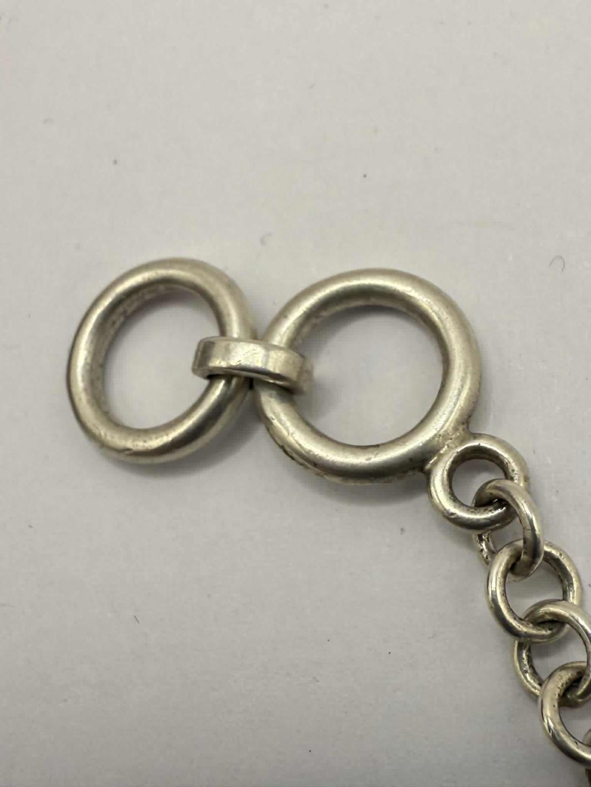 Quality 925 Sterling Silver Chinese Stone Set Bracelet • 8 Inch • 46.89 Grams