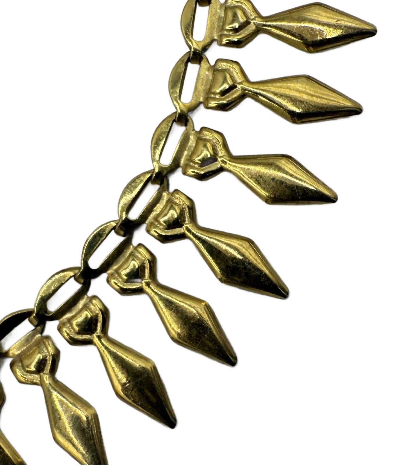 Unique 9ct Yellow Gold Italian Necklace  - 16 Inch - 7.46 Grams
