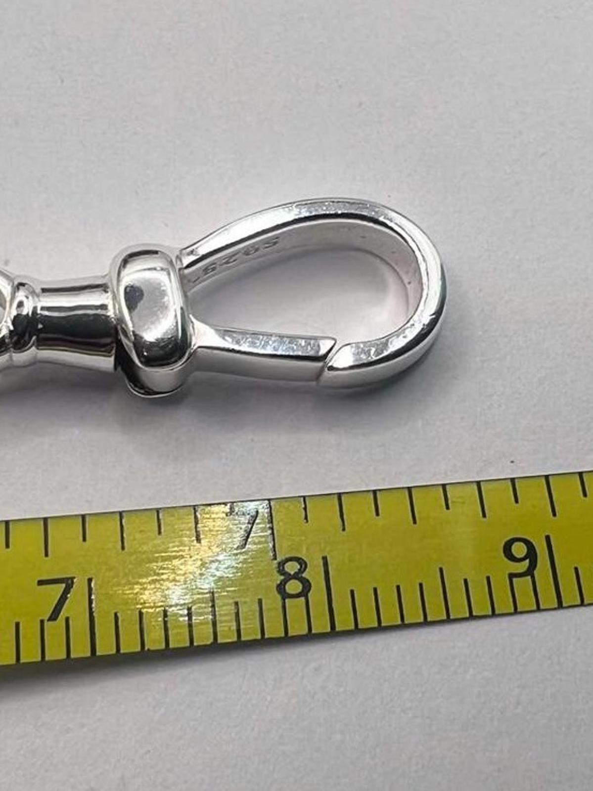 Quality 925 Sterling Silver Heart Link Bracelet - 16.36 Grams