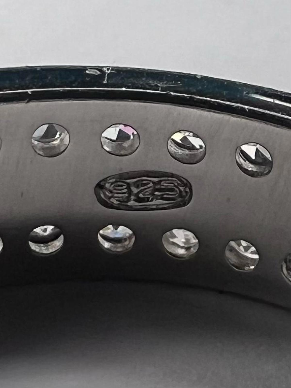 Quality 925 Stone Set Eternity Ring • Size - S • 5.88 Grams