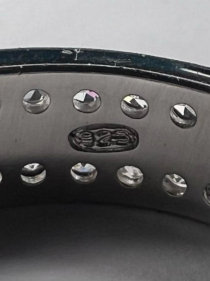 Quality 925 Stone Set Eternity Ring • Size - S • 5.88 Grams