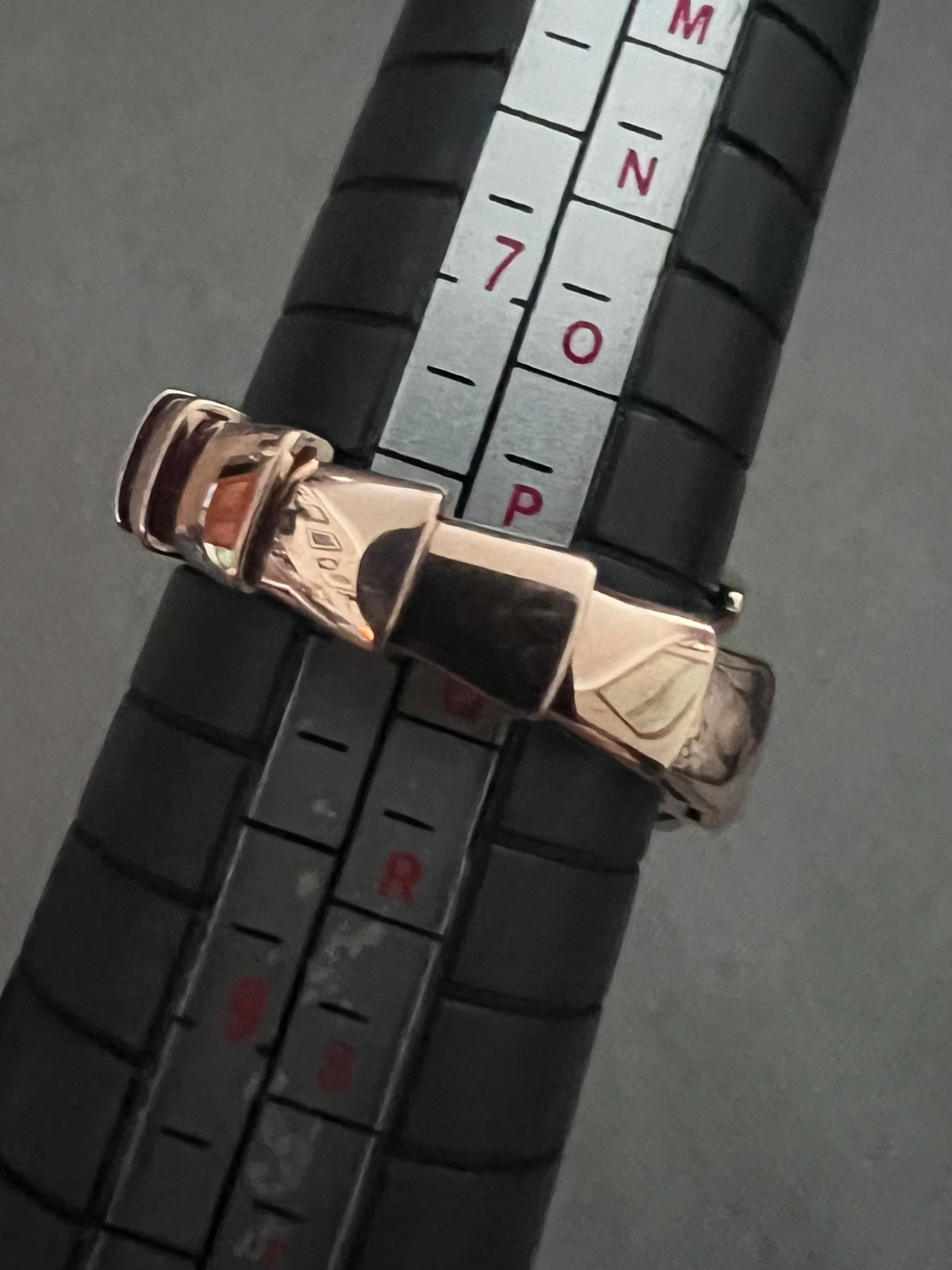Bvlgari 18k Rose Gold Diamond Set Serpenti Viper Ring - M/6