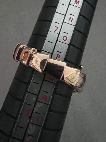 Bvlgari 18k Rose Gold Diamond Set Serpenti Viper Ring - M/6