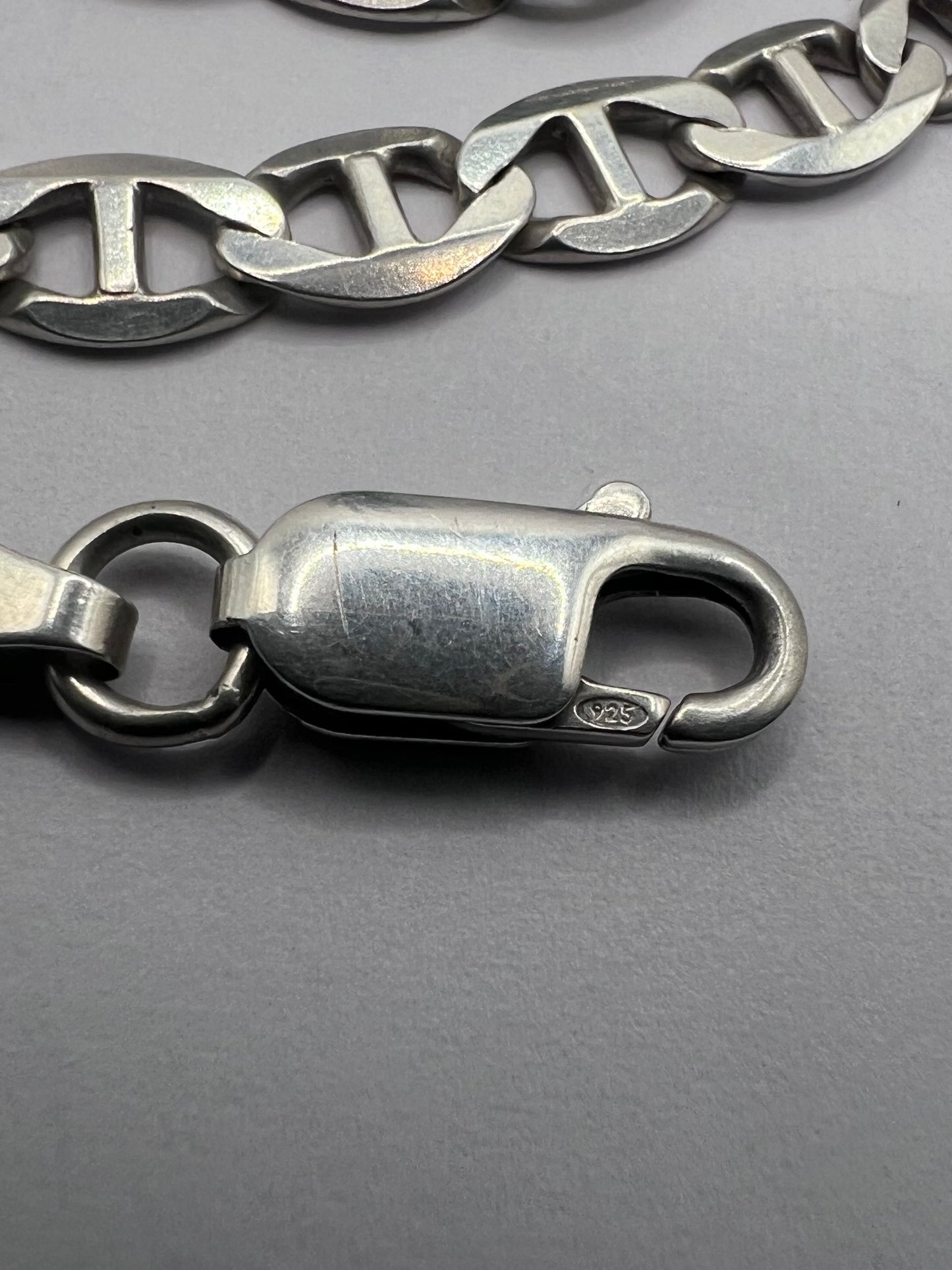 Quality 925 Sterling Silver Italian Mariner Link Chain • 21 Inch • 16.44 Grams
