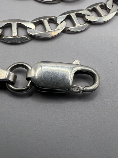 Quality 925 Sterling Silver Italian Mariner Link Chain • 21 Inch • 16.44 Grams