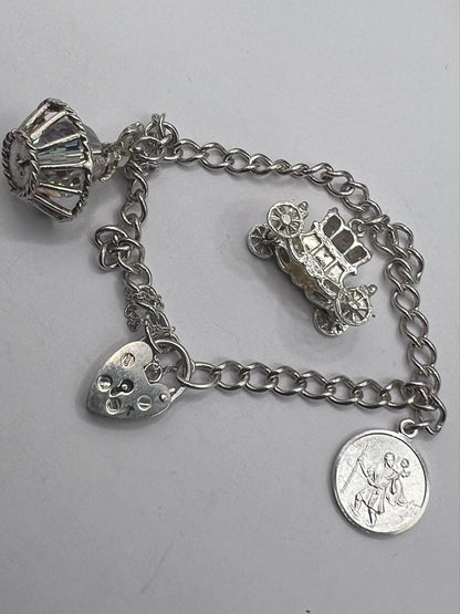 Quality 925 Sterling Silver Charm Bracelet - 18.02 Grams - 6 Inch