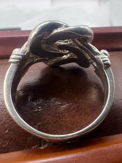 Quality 925 Sterling Silver Knot Ring • 10.08 Grams  • Size - S