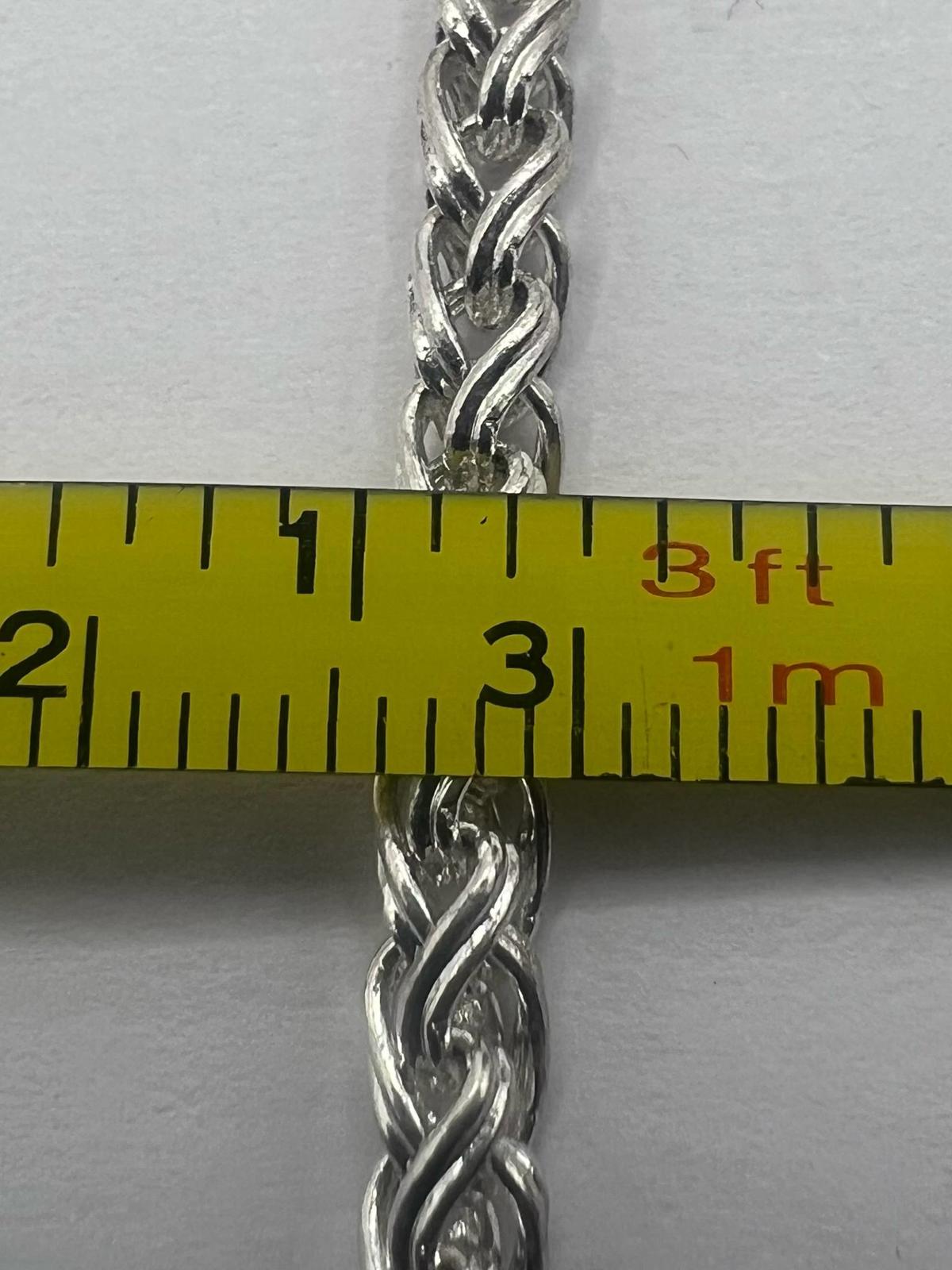 Quality 925 Sterling Silver Fancy Link Bracelet - 7.34 Grams - 8"