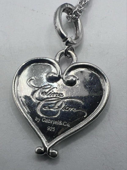 Quality 925 Sterling Silver Heart Pendant & Chain Set - 10.18 Grams