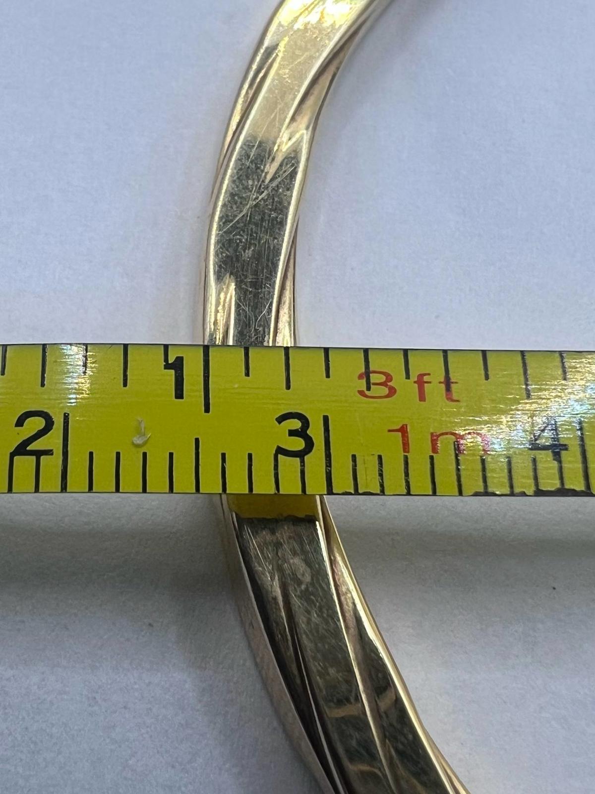 Vintage 9ct Italian Gold UnoAErre Bangle • 8.13 Grams