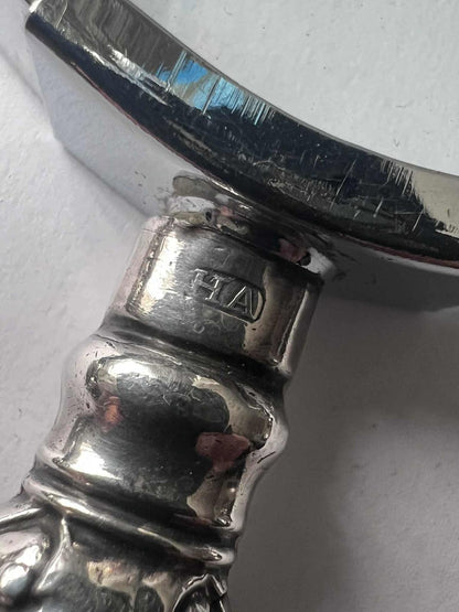 Antique Decorative Magnifying Glass with Ornate Silver Handle - 113.51 Grams