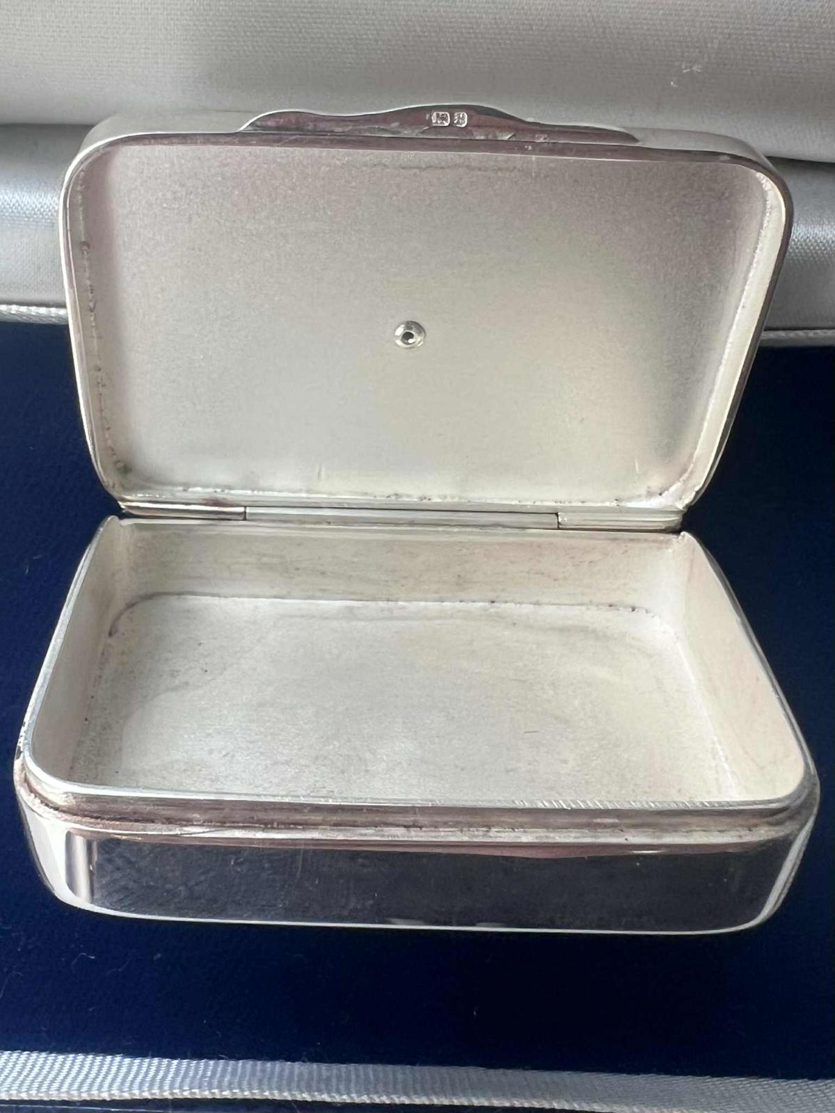 Rare Solid Silver Masonic Chessboard Snuff Box - 69.68 Grams - Original Case
