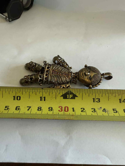Vintage 925 Sterling Silver Rag Doll Pendant - 33.58 Grams